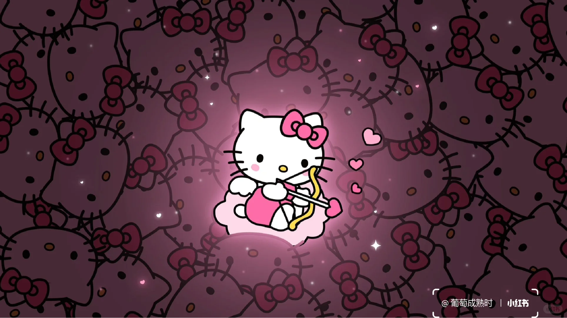 发光的hellokitty壁纸！！超级无敌可爱 呀