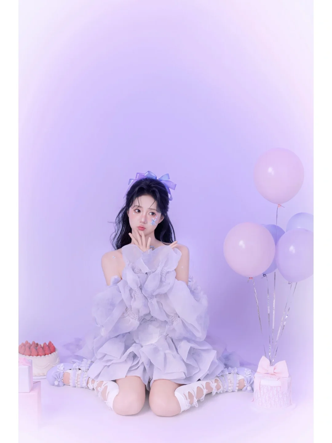 韩系甜心公主的生日写真?纯欲浪漫紫