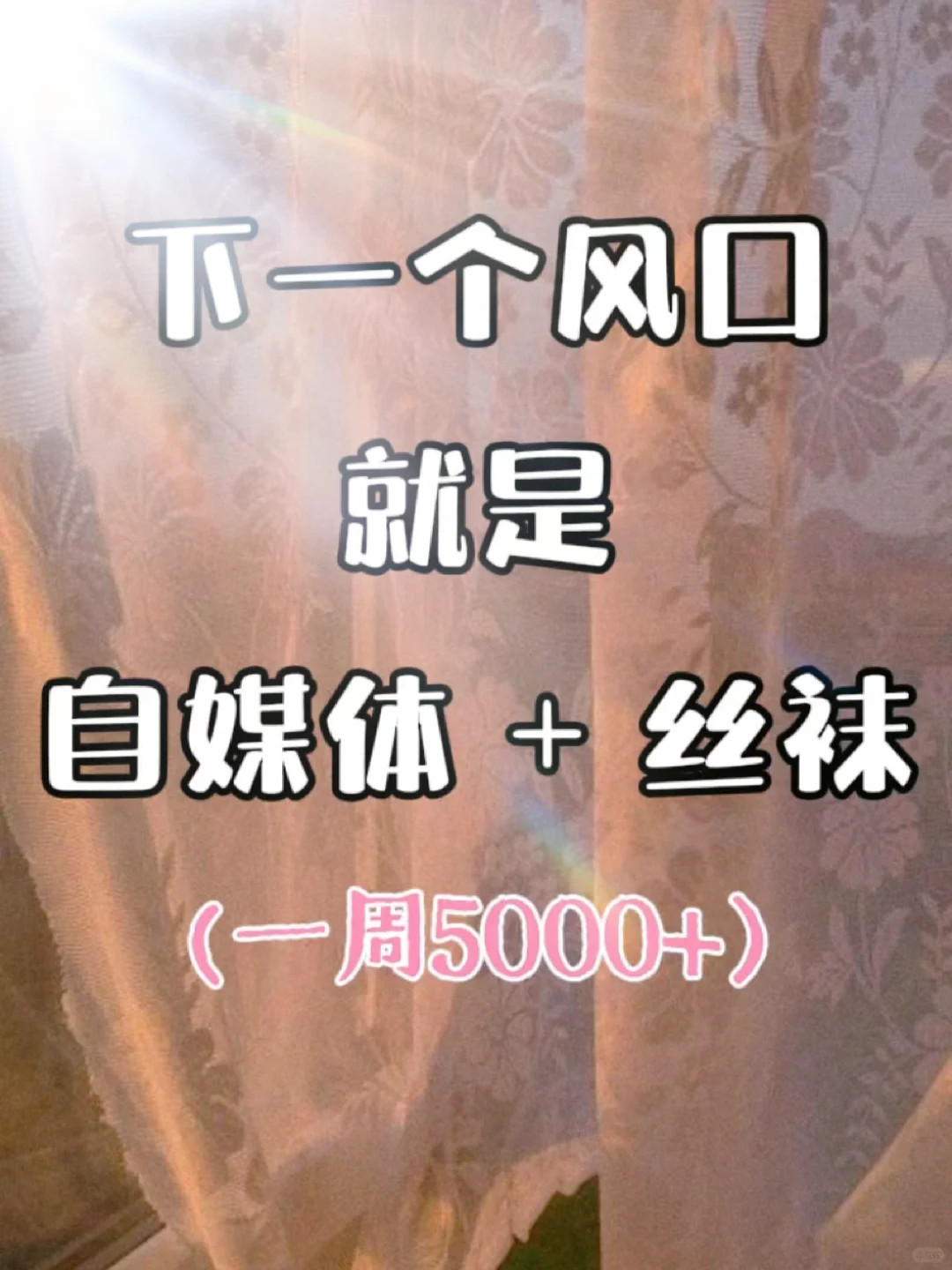 丝袜+自媒体一个月做了5000+新模式！！！