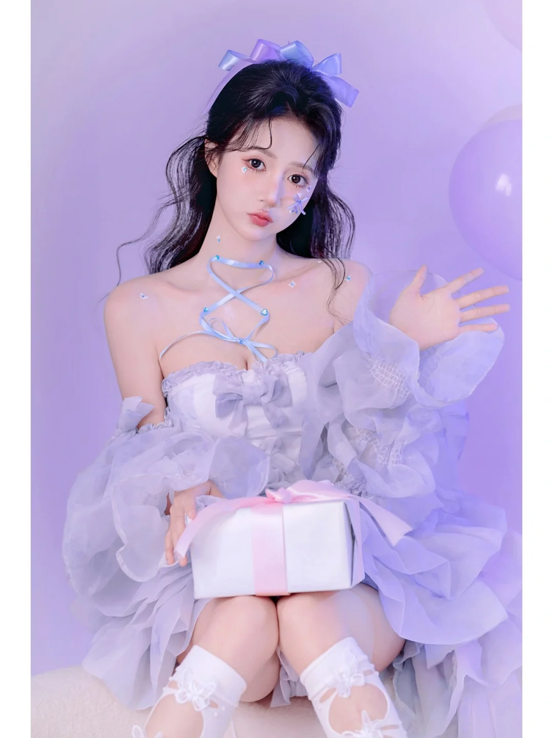 韩系甜心公主的生日写真?纯欲浪漫紫