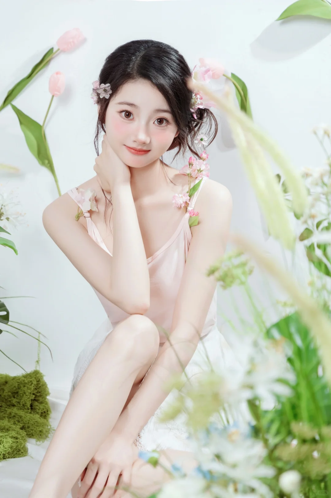 纯欲蝴蝶兰?夏日限定少女鲜花写真?