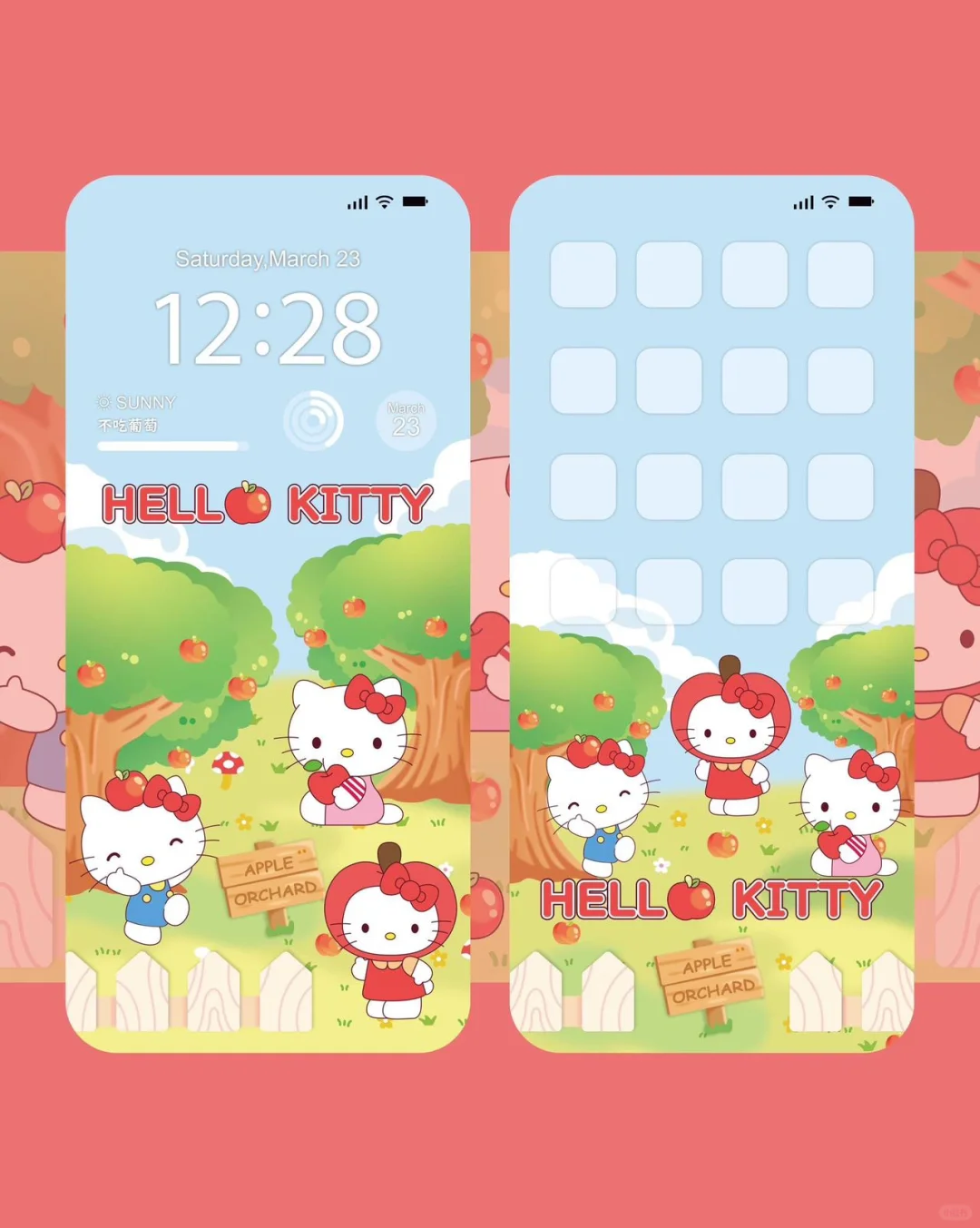 手机壁纸｜Hello Kitty｜苹果乐园