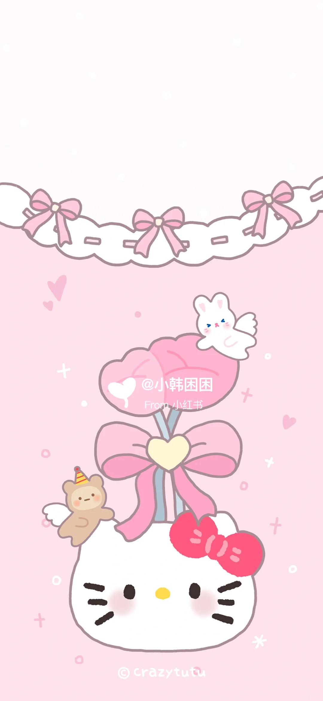 你们要的Hellokitty可爱壁纸套图?