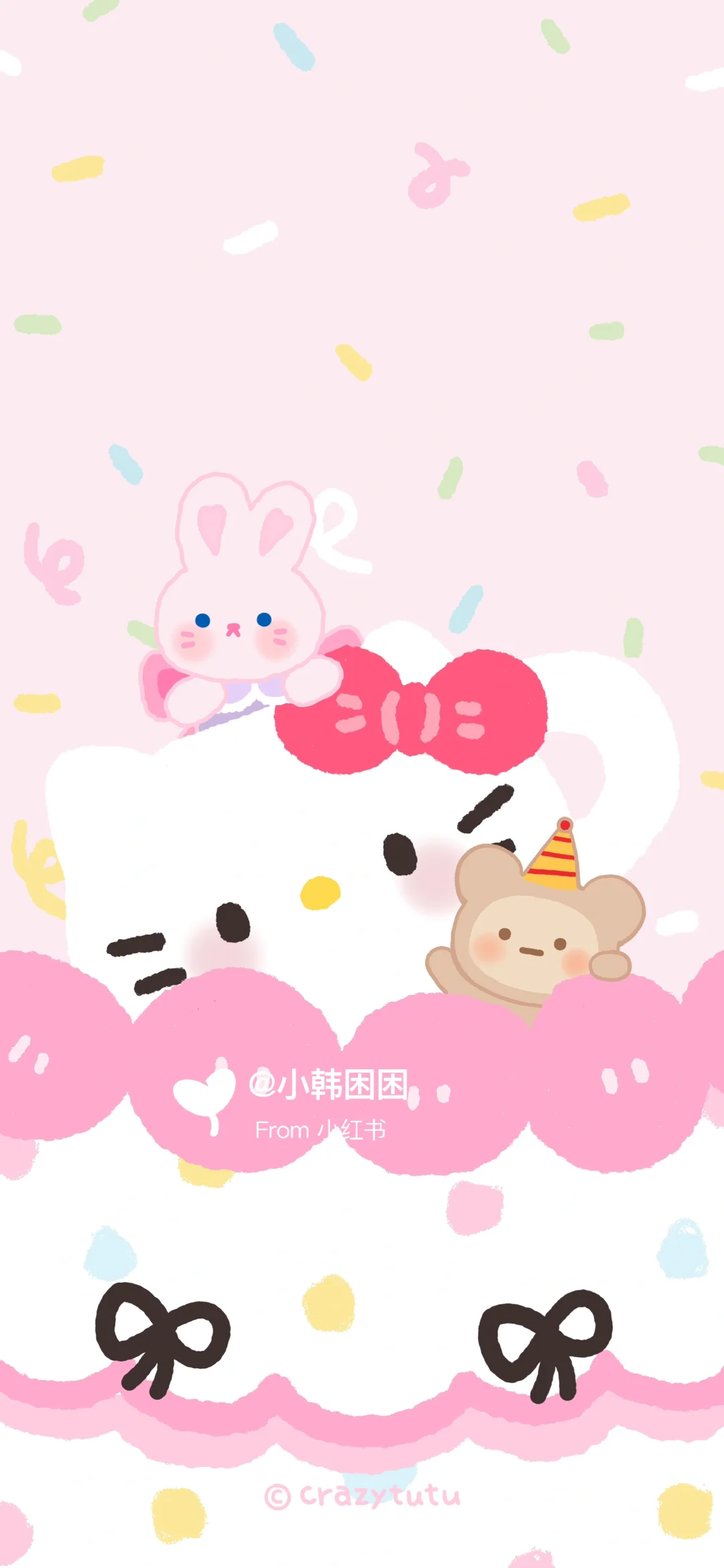 你们要的Hellokitty可爱壁纸套图?