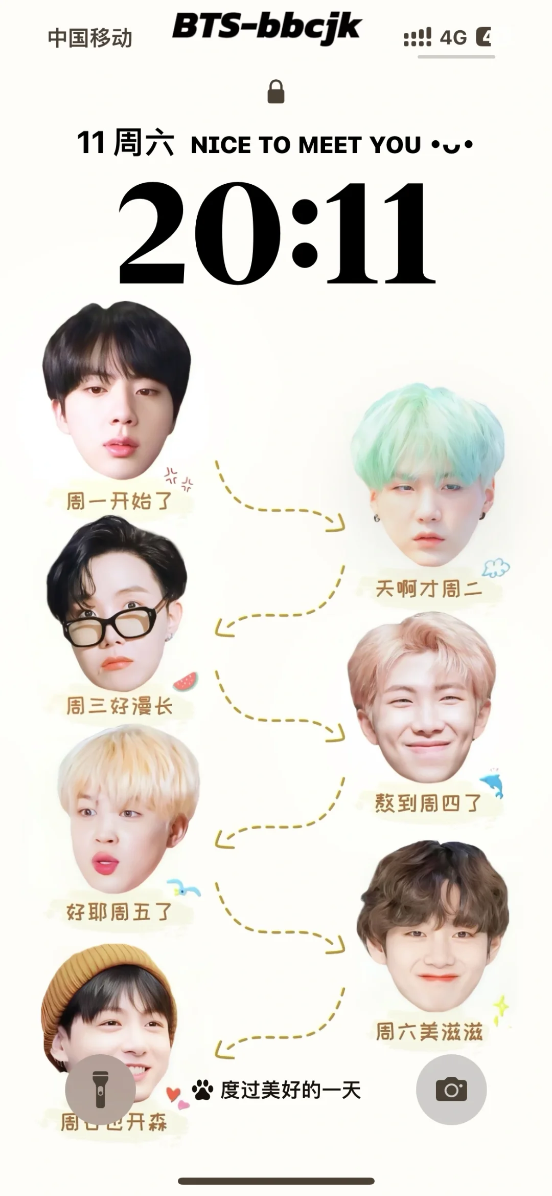 BTS ‖7人版一周表情包✔️