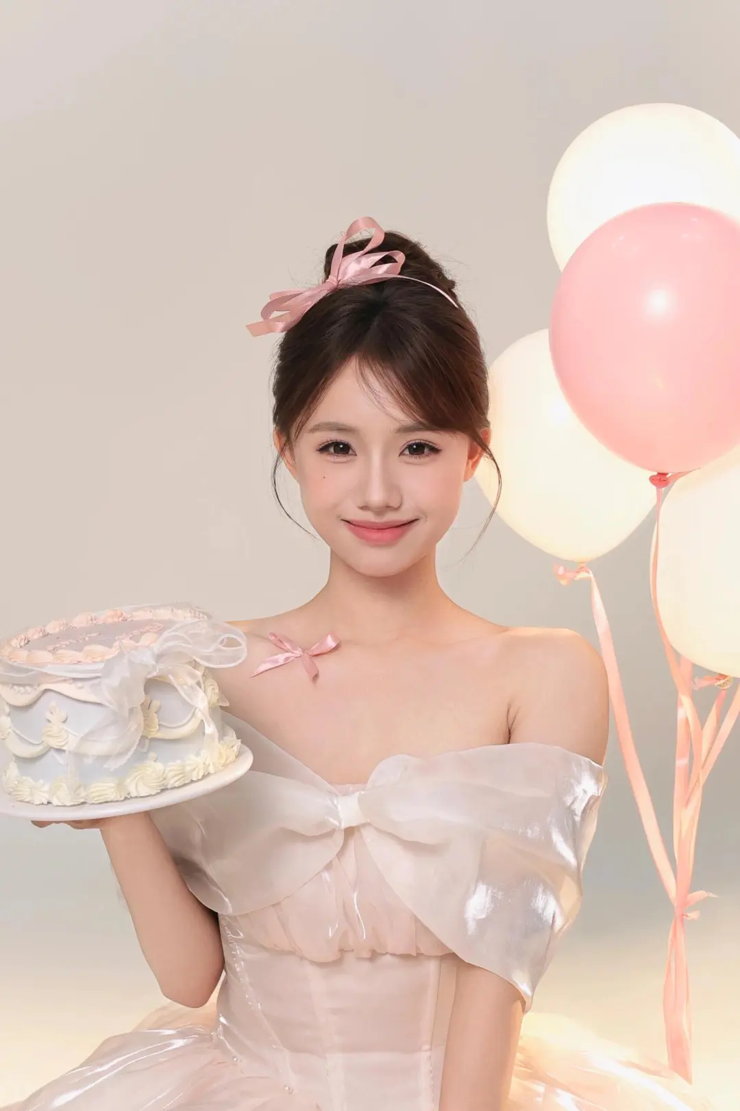 少女纯欲风生日系列写真 美的离谱