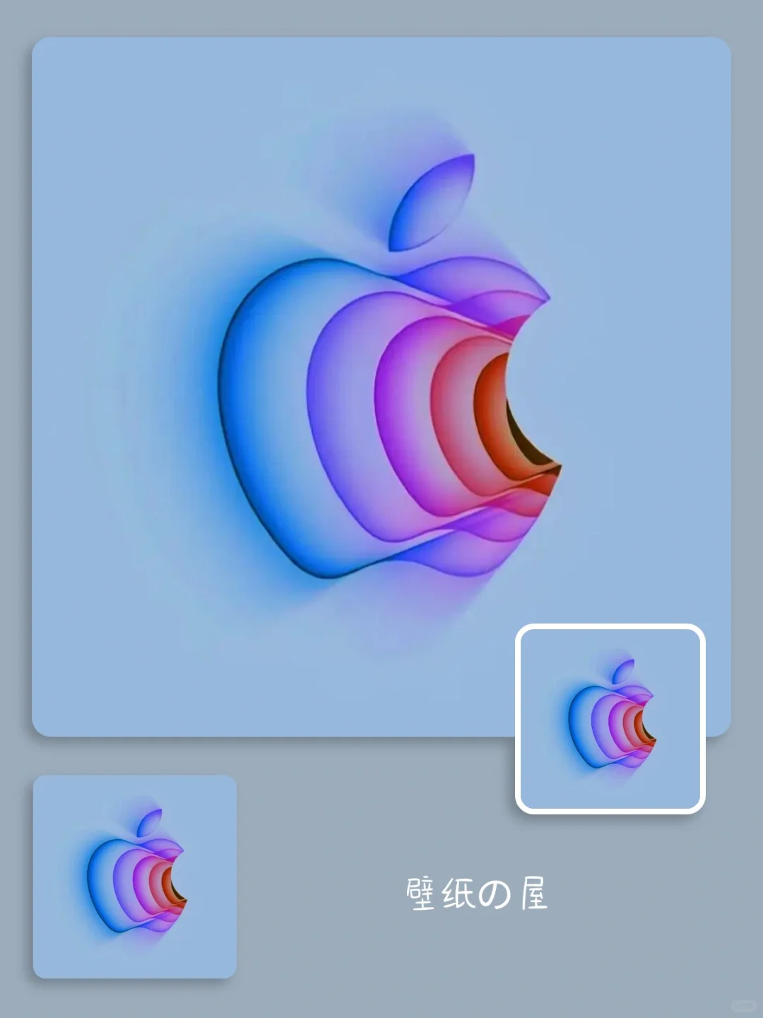 极简风壁纸——苹果logo