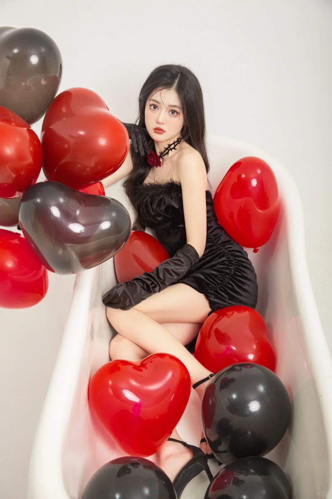 网感女明星同款小黑裙派对甜心❤️｜少女写真