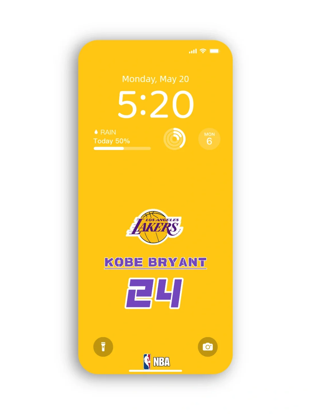 壁纸|领取“Kobe Bryant”24号球衣创意壁纸