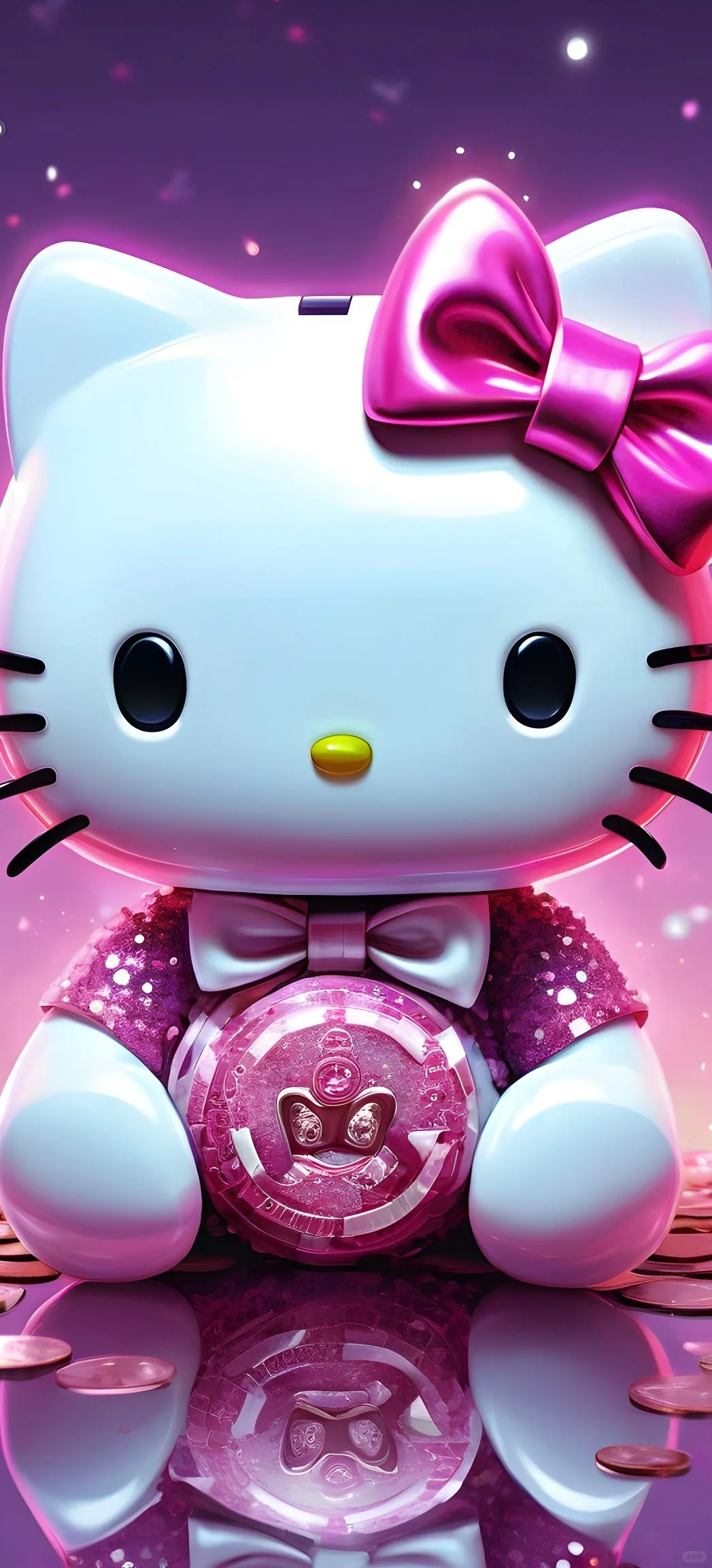 新增几张3D Hellokitty的手机高清壁纸