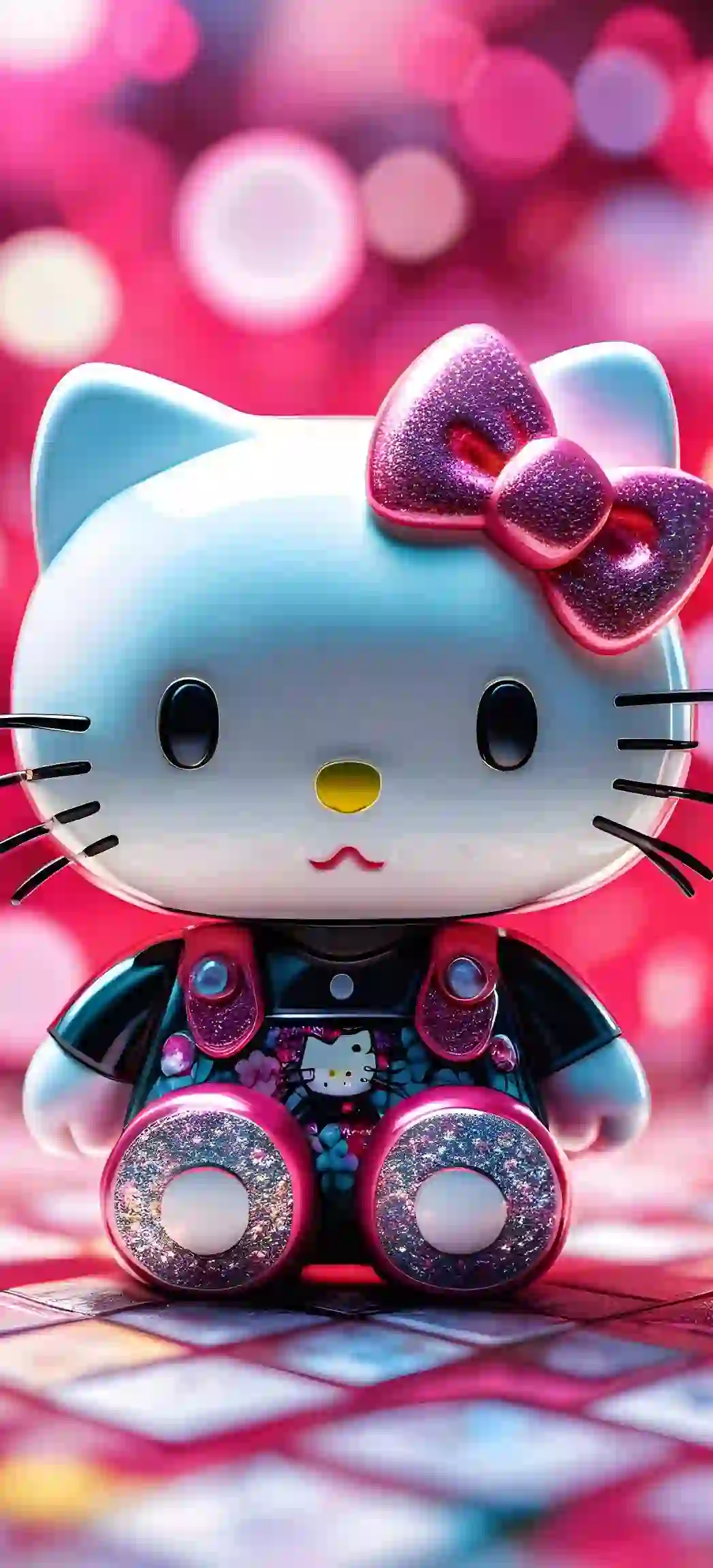 新增几张3D Hellokitty的手机高清壁纸