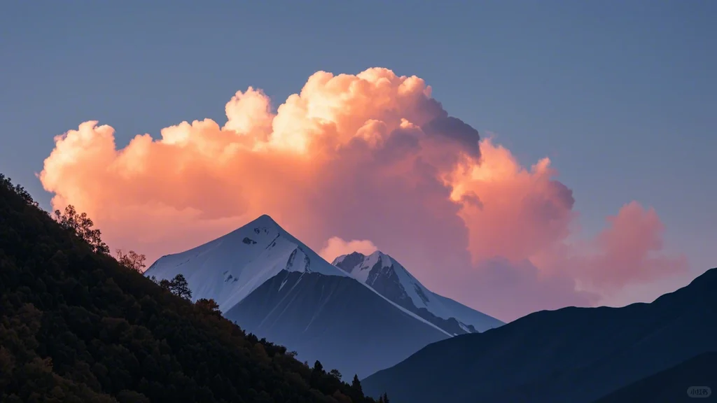 超美高山白云壁纸