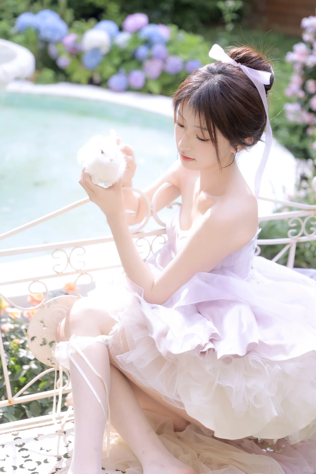 芭蕾少女?‍♀️夏日喷泉写真