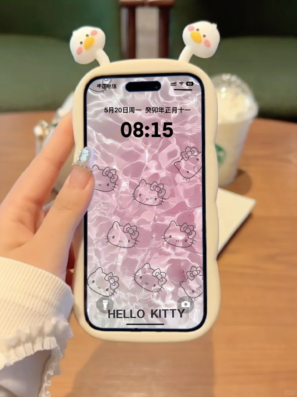 粉色浪漫波纹 ?hello kitty卡通壁纸