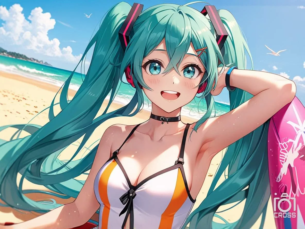 初音 夏季泳装秀