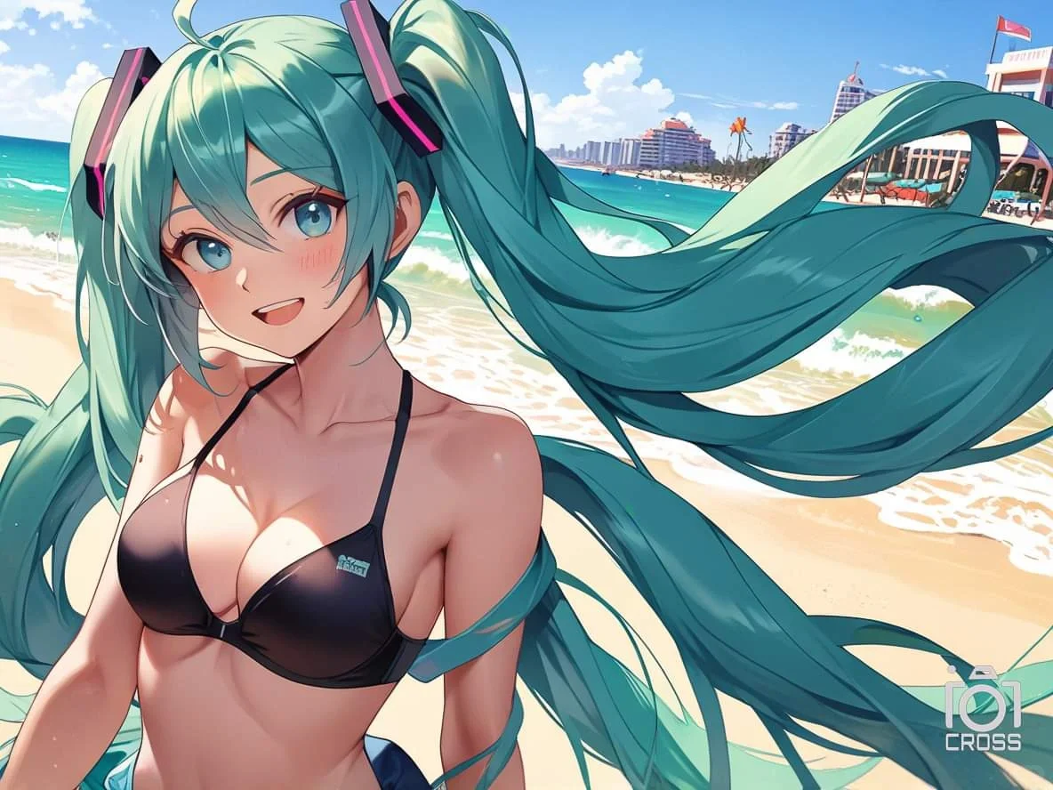 初音 夏季泳装秀