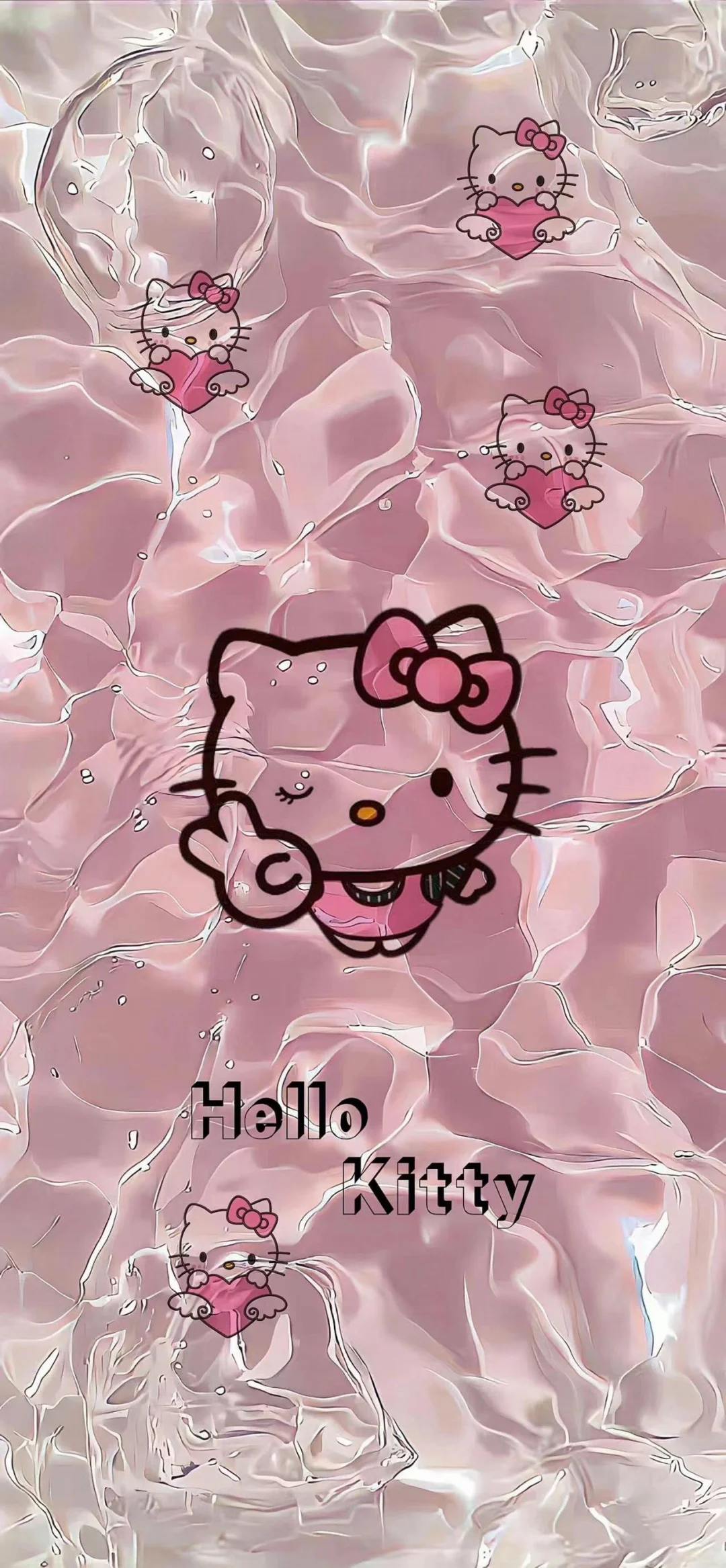 清凉一夏| Hello Kitty 水波纹壁纸送给你#