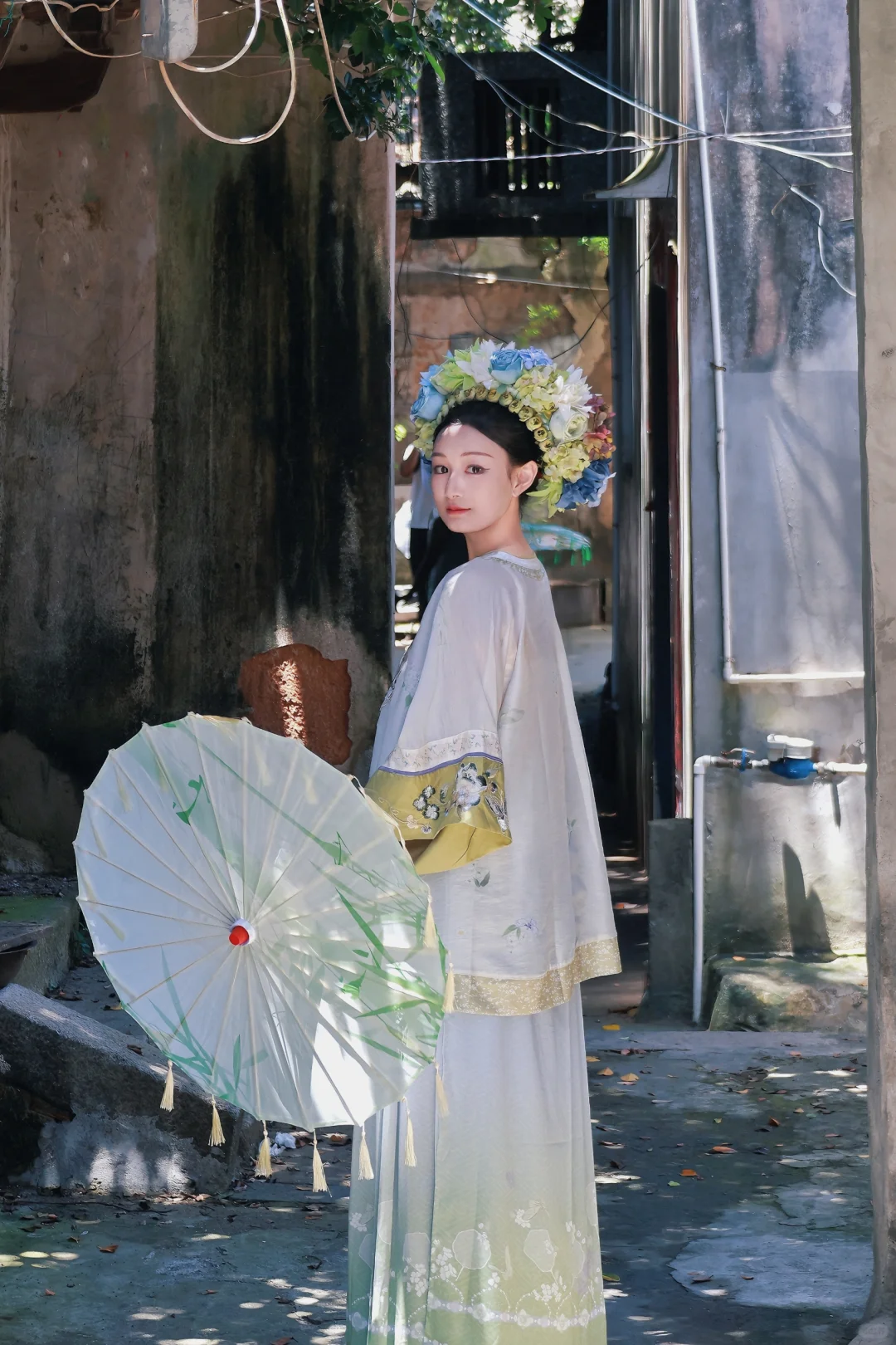 东山岛簪花 | 淡雅青风清汉女簪花写真客片