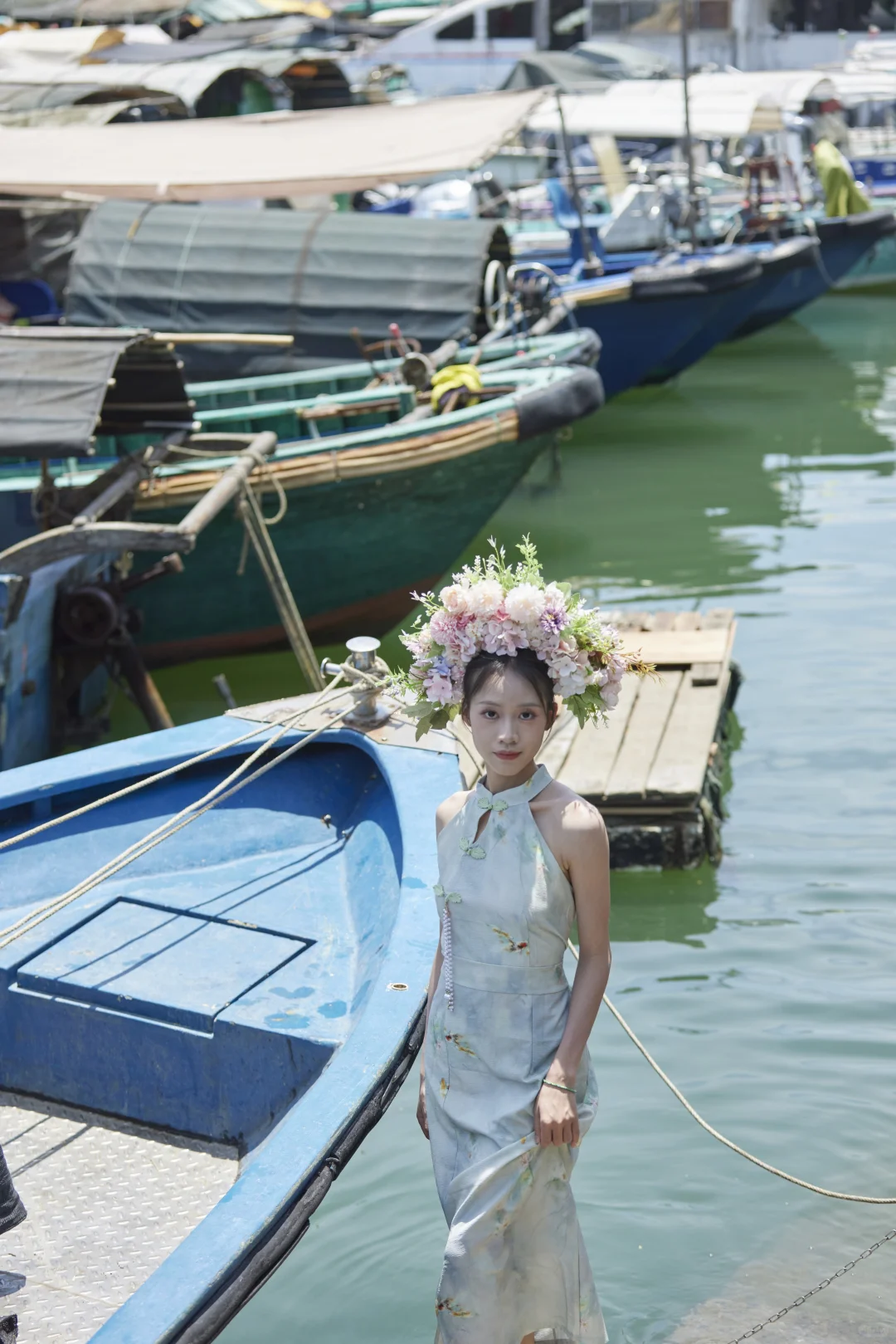 簪花写真｜簪花围 穿花衣 闲做半日渔家女