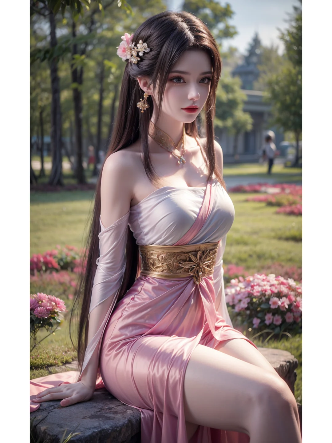 国漫女神，美杜莎户外汉服秀