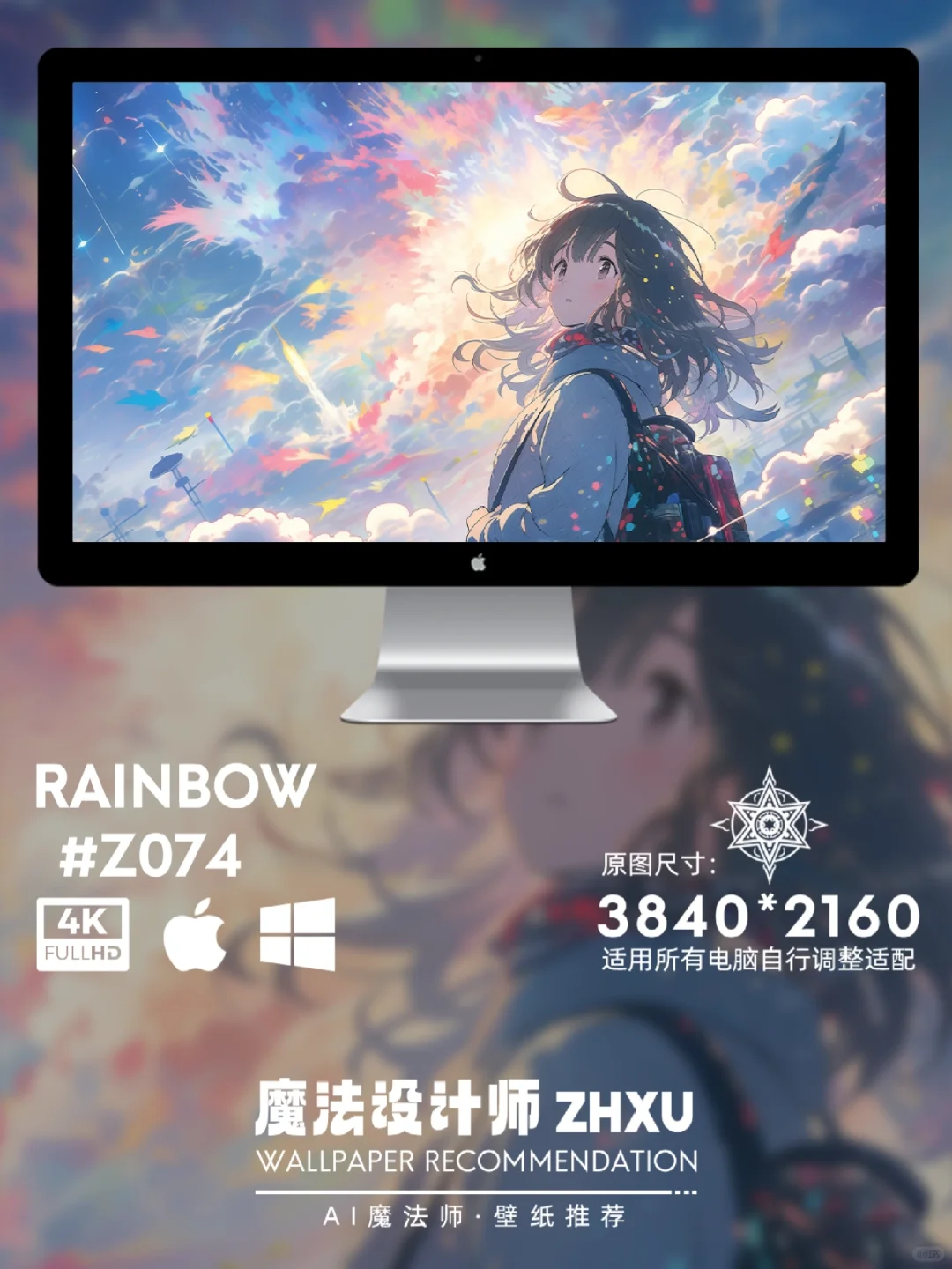 彩虹少女壁纸丨iPad壁纸丨手机壁纸