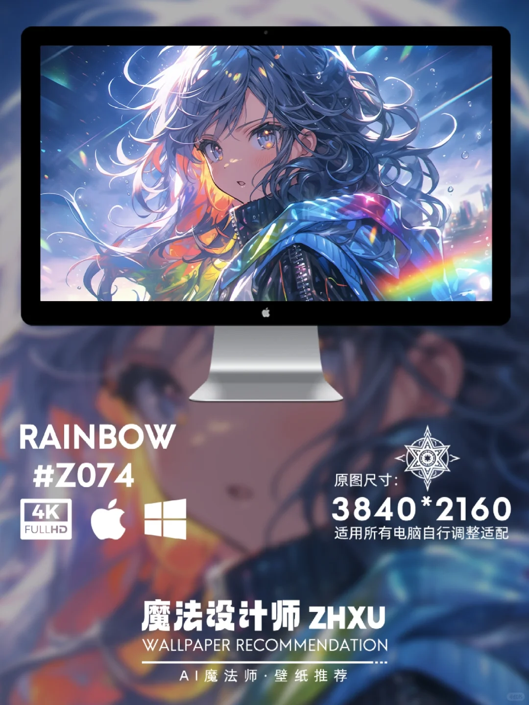 彩虹少女壁纸丨iPad壁纸丨手机壁纸