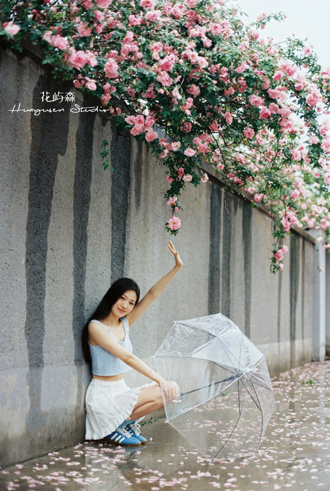 长春模特 | 胶片 雨天 蔷薇花