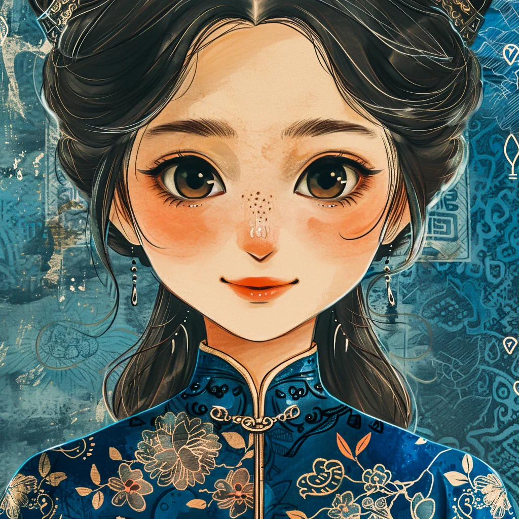 AI绘画-国风插画美女