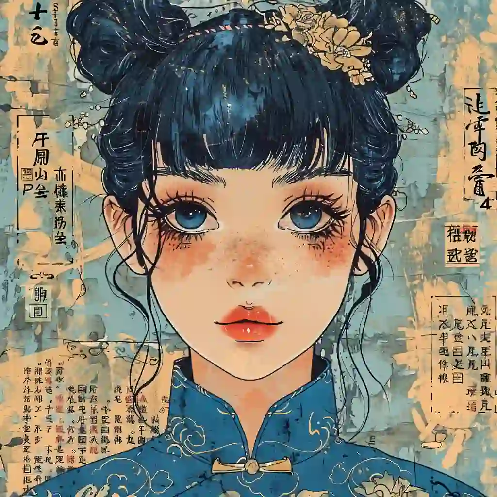 AI绘画-国风插画美女