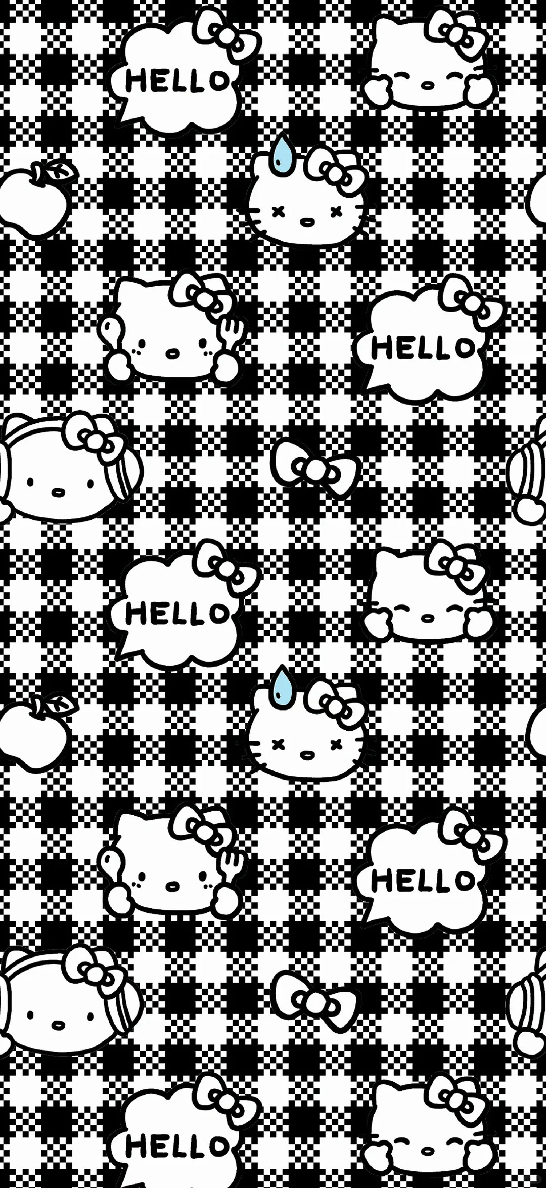 一组hello kitty手机壁纸 太可爱了啵