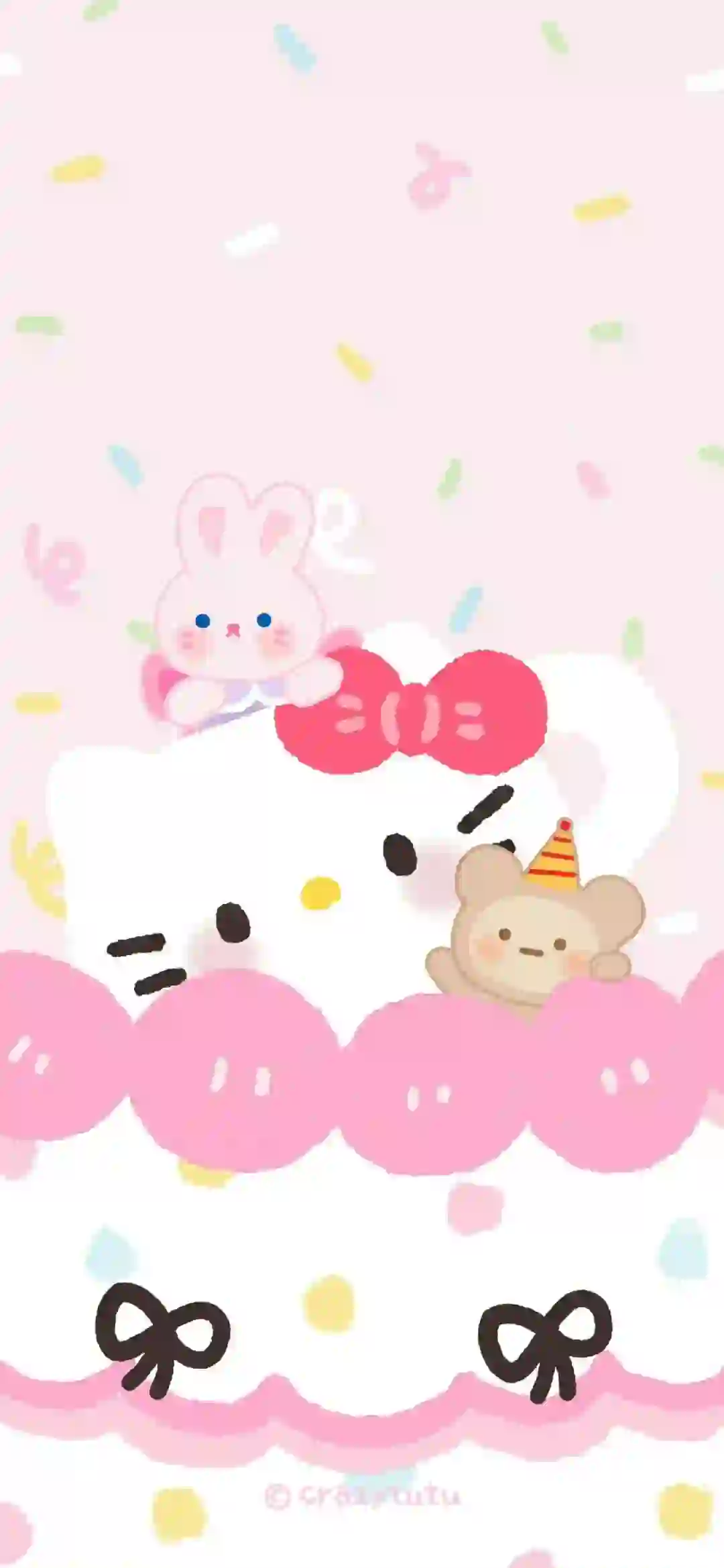 Hellokitty壁纸套图来啦！ ٩(๑′0`๑)۶