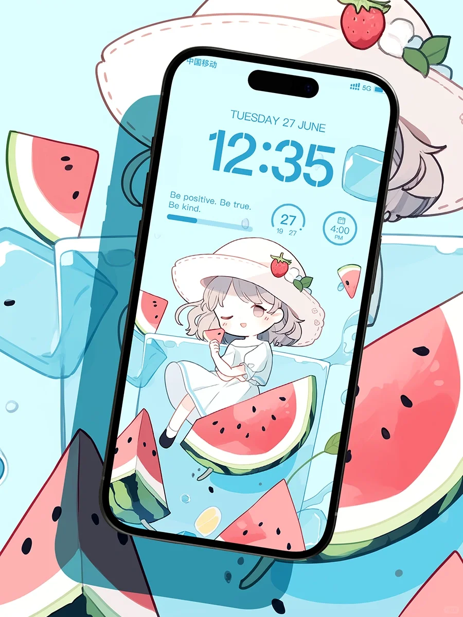 夏日限定｜西瓜🍉🧊｜手机壁纸