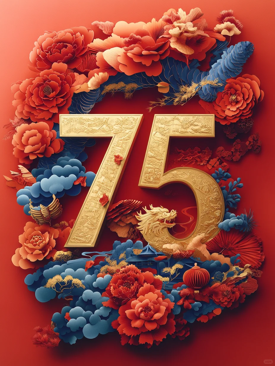 共庆华诞75周年??，一起为祖国喝彩！