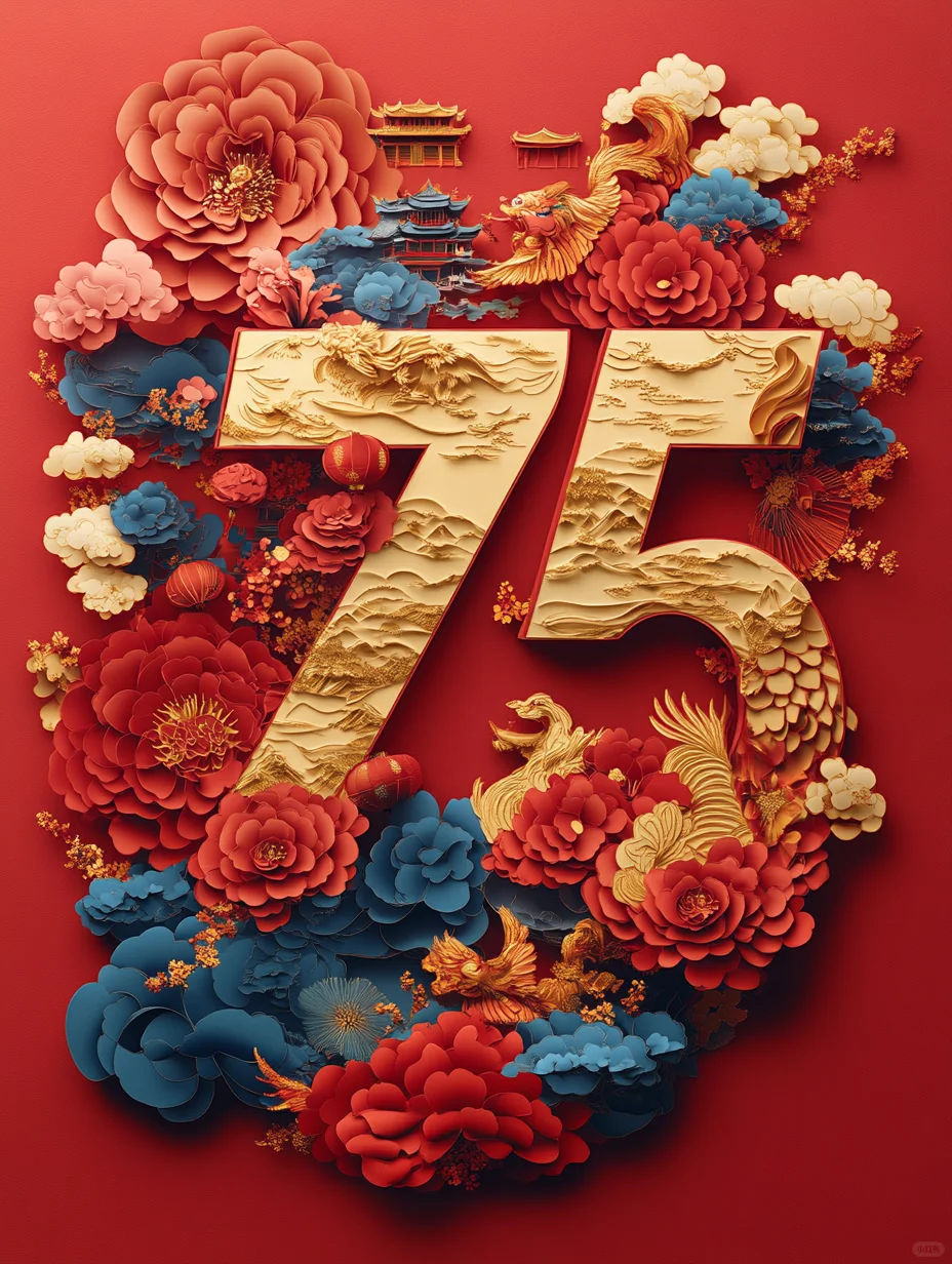 共庆华诞75周年??，一起为祖国喝彩！