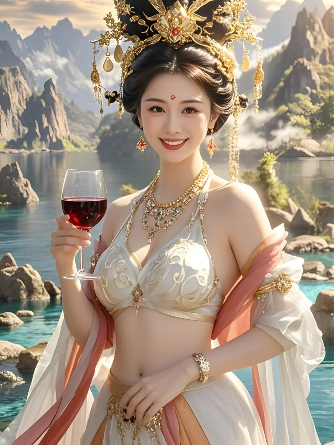 瑶池七仙女 葡萄美酒夜光杯 酒不醉人人自醉