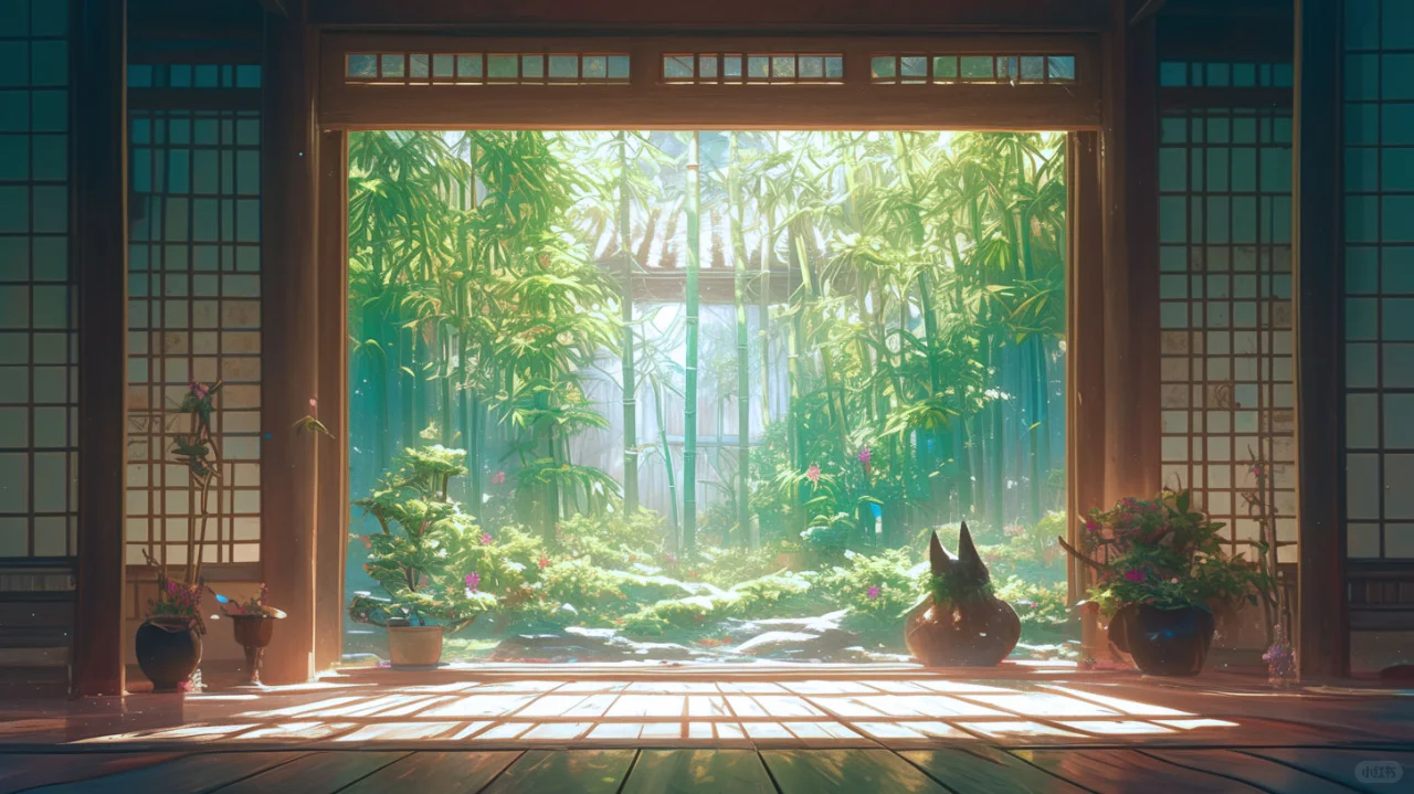 山间竹林小屋