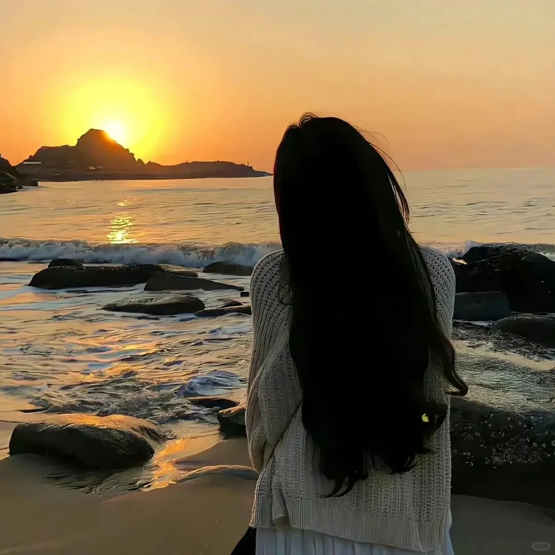 女生唯美高清夕阳头像