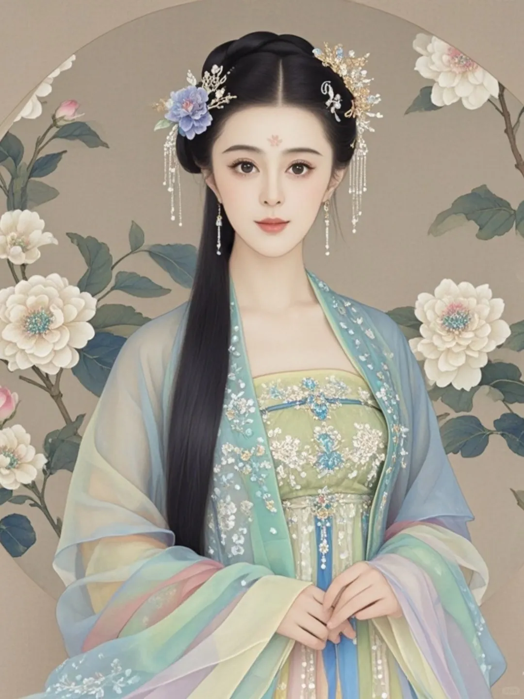 AI绘画 古典美人：绝美如画