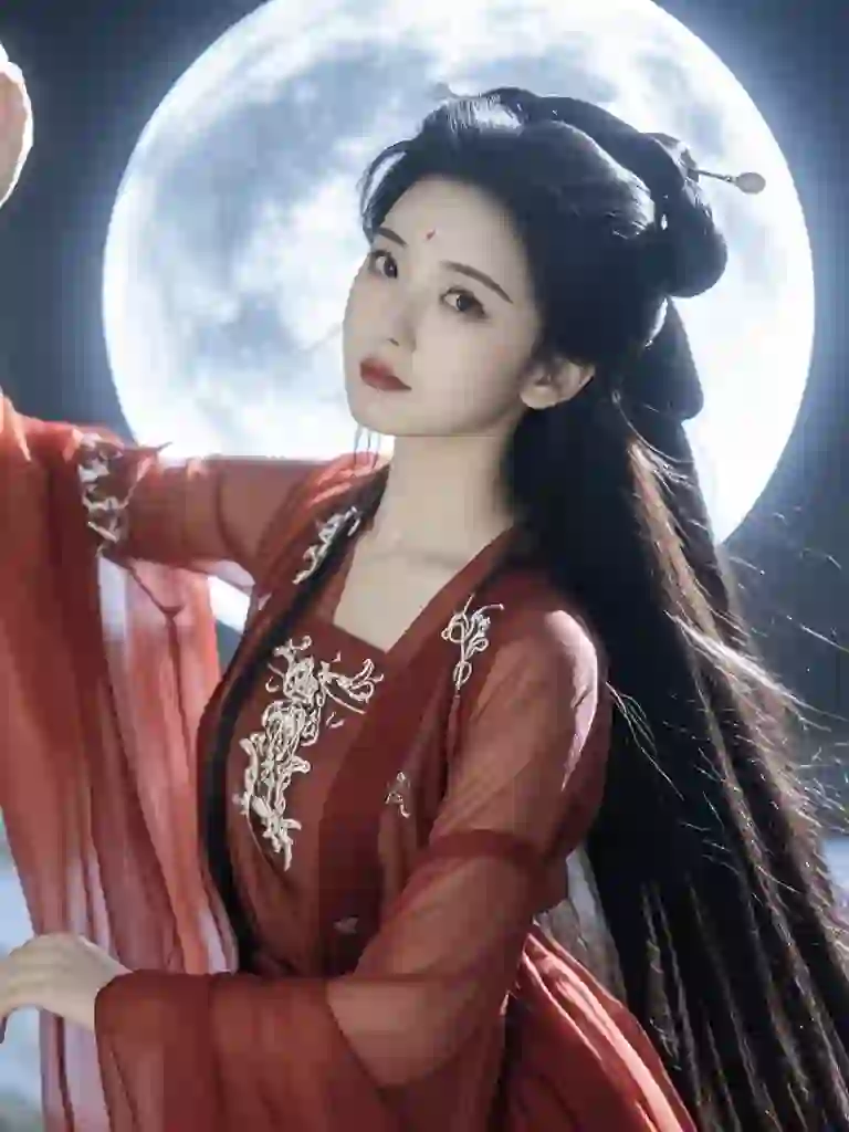 美女壁纸︳古风女神，月下独舞飘飘似仙?‍