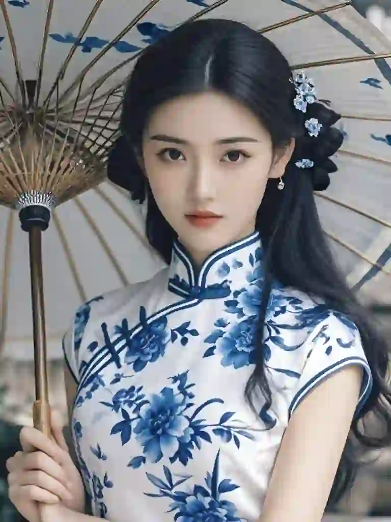 美女壁纸︳青花瓷旗袍女神美的不可方物?