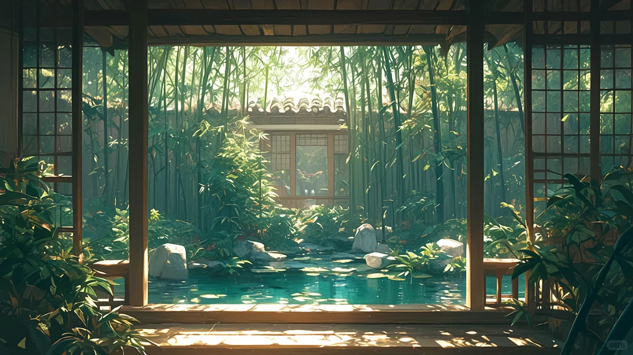 山间竹林小屋