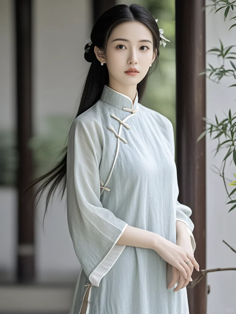 美女壁纸︳中式旗袍美女，温婉气质如兰