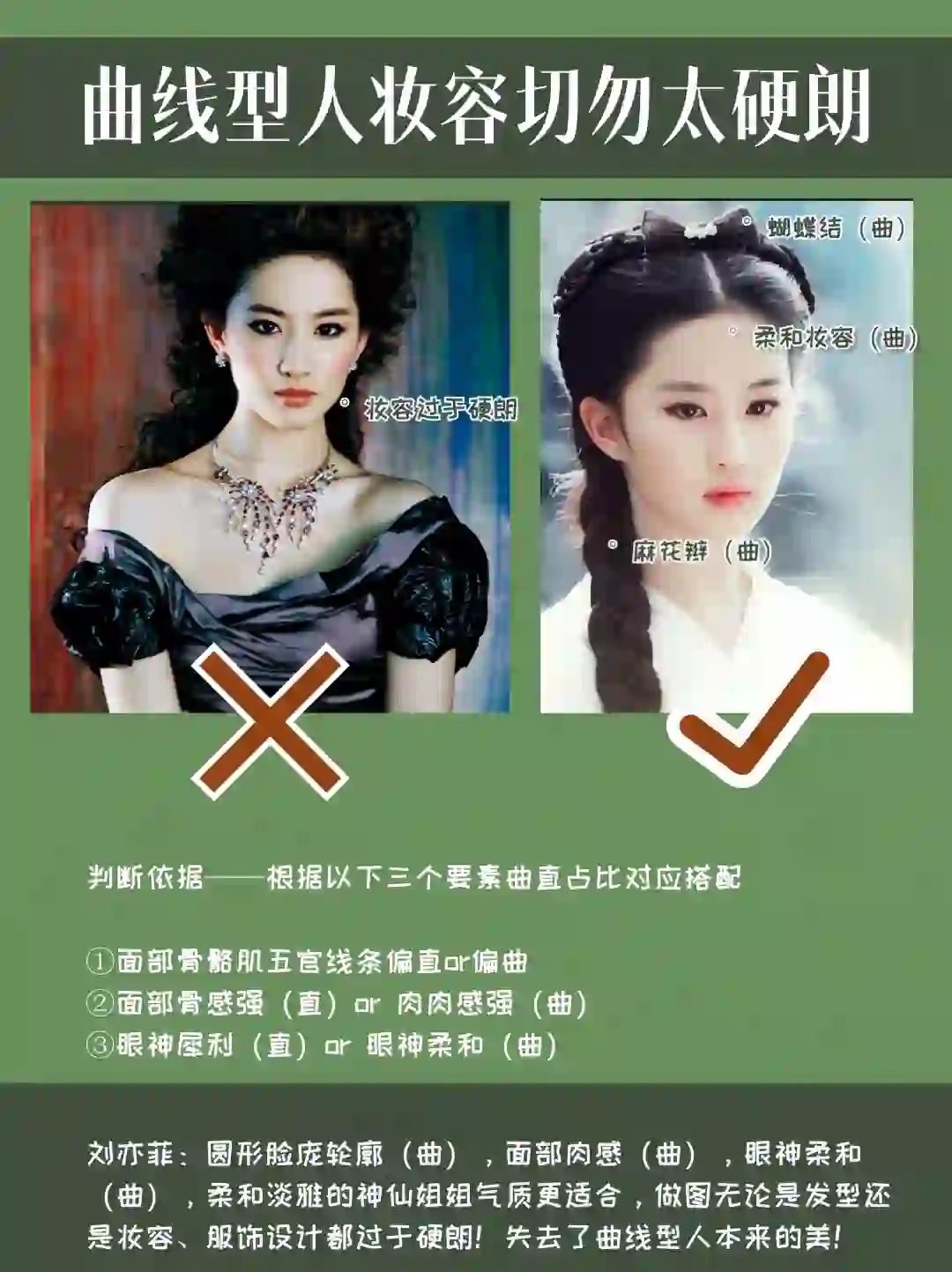 形象美学干货7｜?曲线型女不适合硬朗妆容❗️