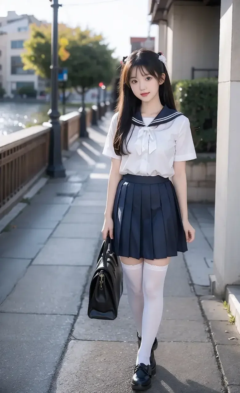 街道上的清新旋律：制服少女的日常