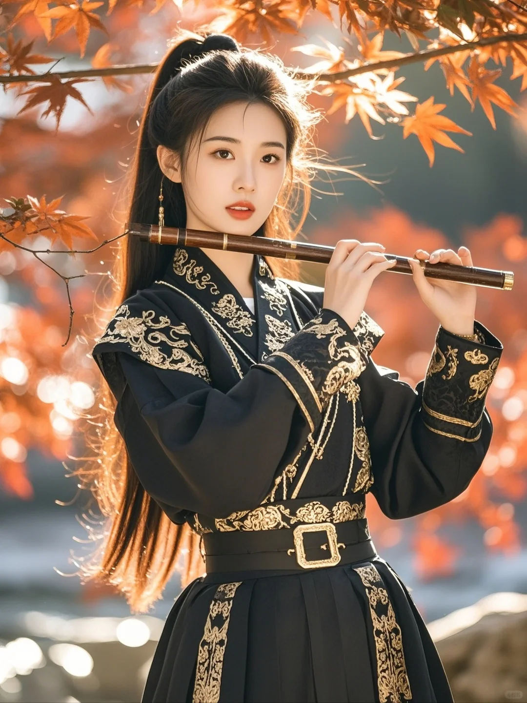 🎐国风汉服| 枫林佳人如画🎐