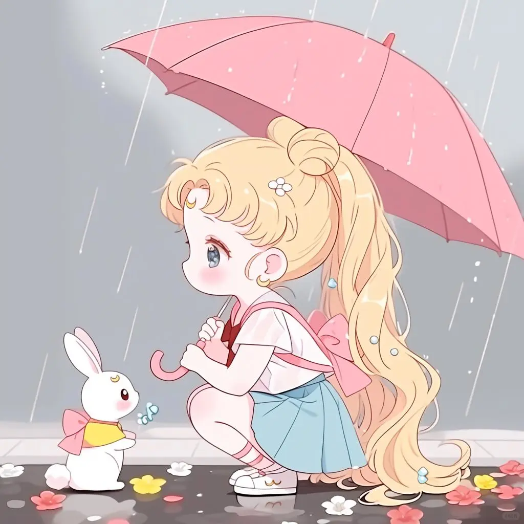 下雨了，你还好吗！美少女头像