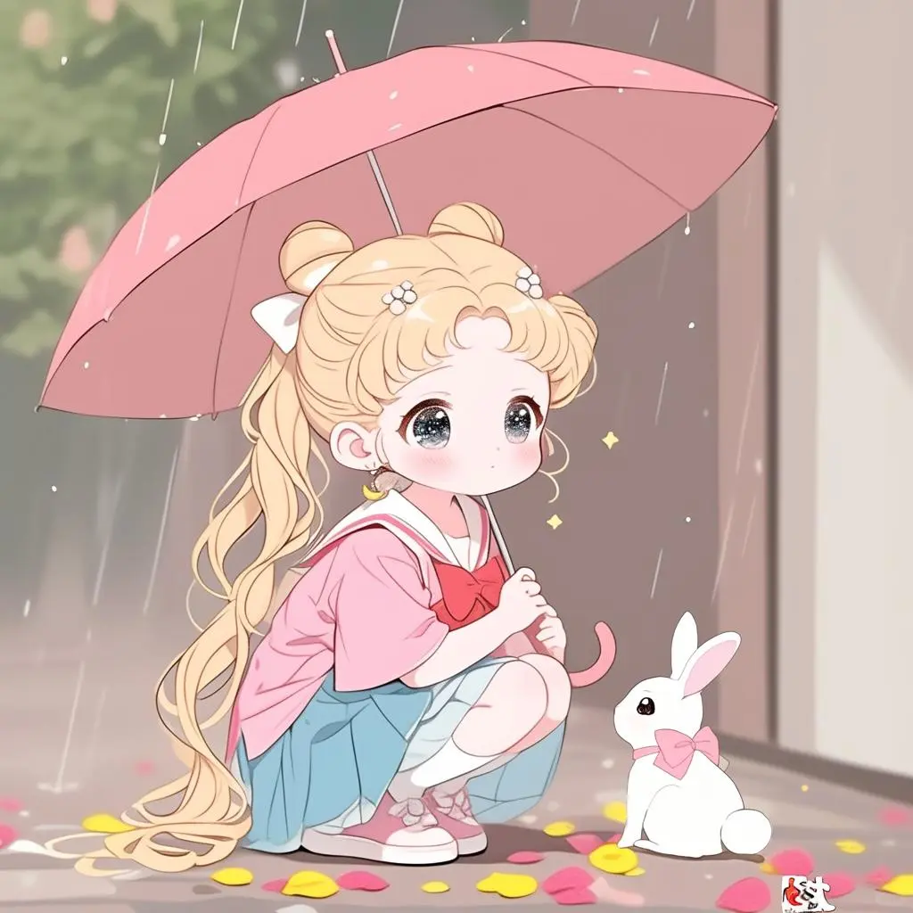 下雨了，你还好吗！美少女头像