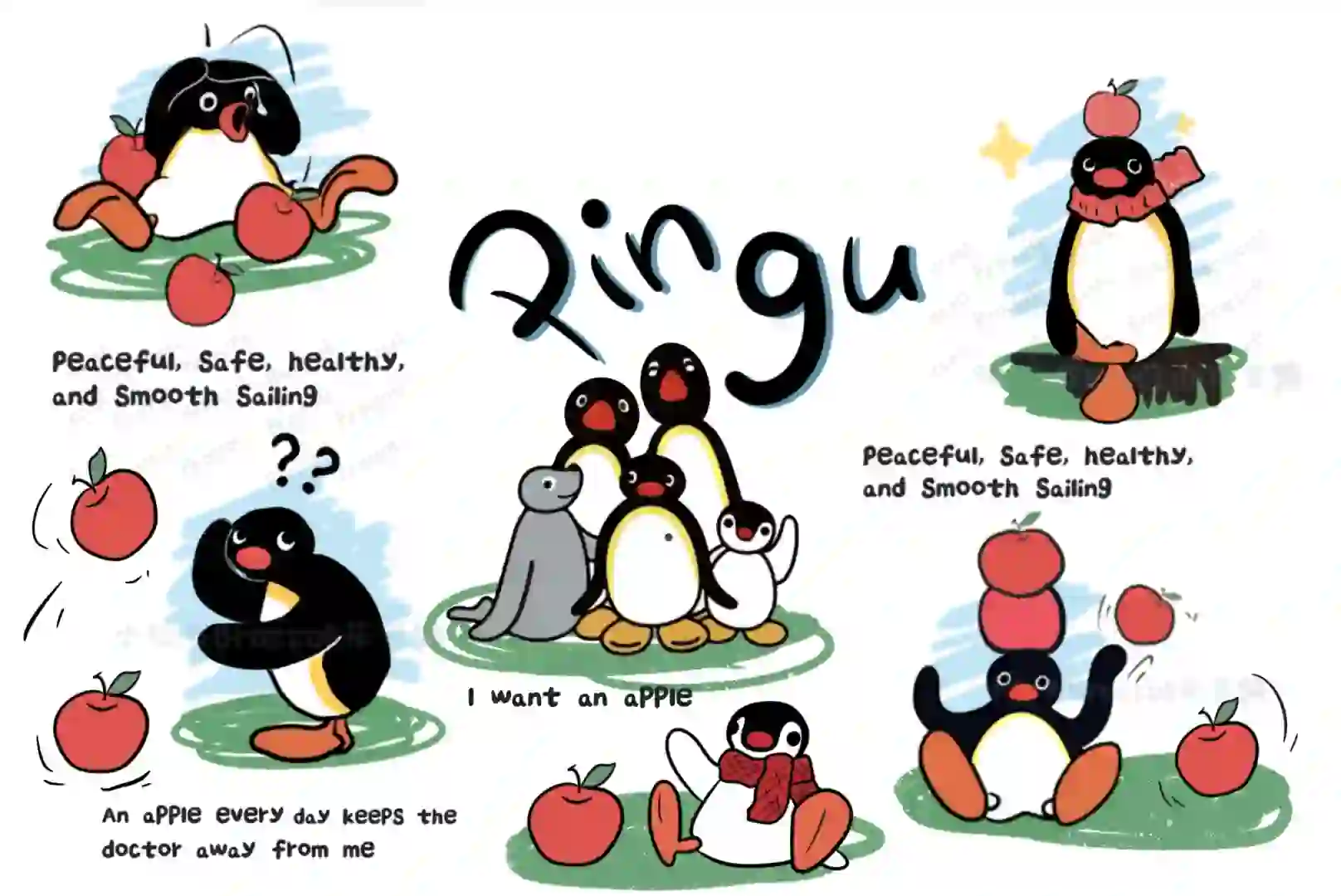 A100 pingu 企鹅的苹果 平板壁纸分享～