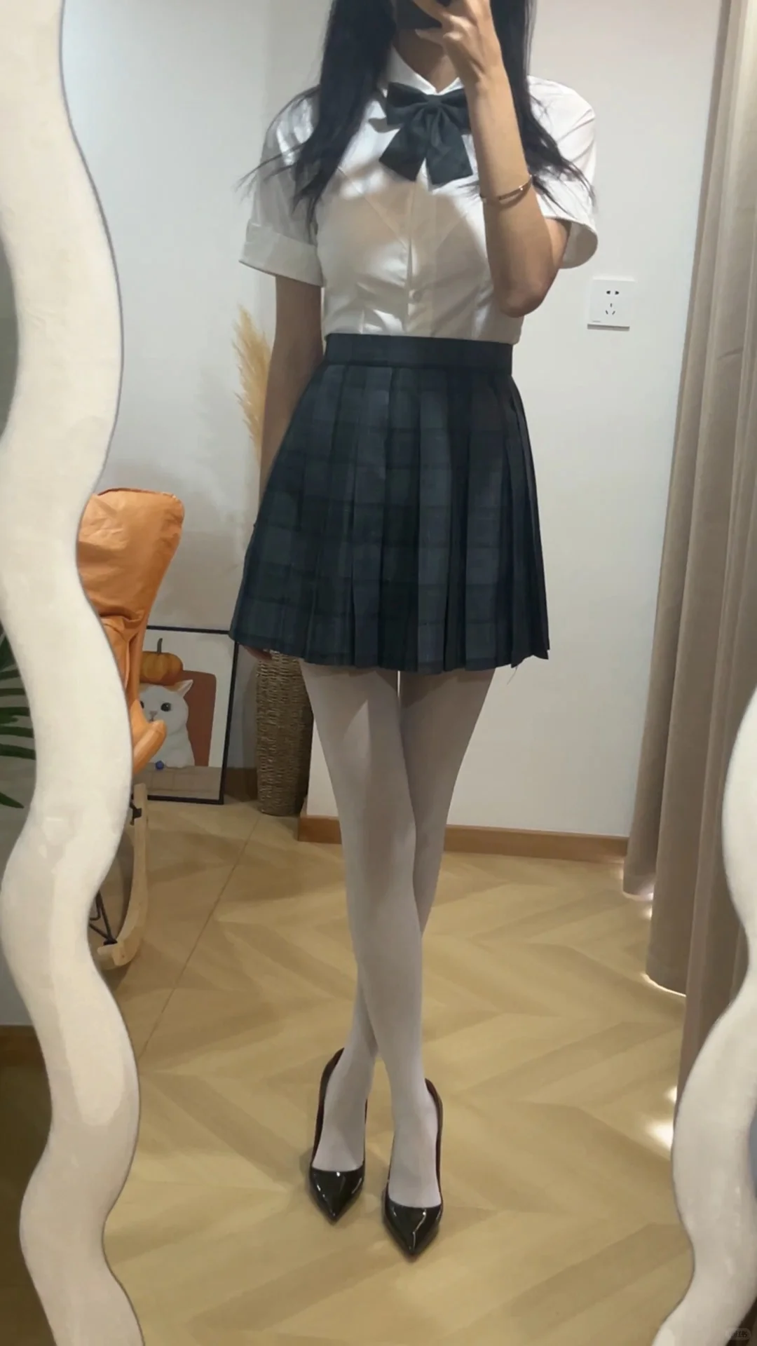 OOTD｜170cm jk白丝live实况图！