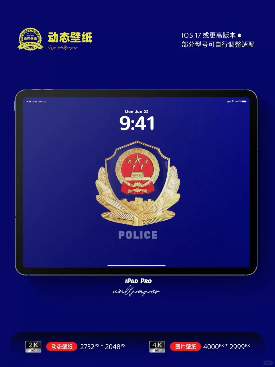 #006｜彩色警用手机动态壁纸｜iPad动态壁纸